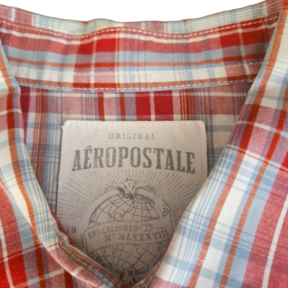 Aeropostale Plaid Snap Button Up Shirt - Picture 12 of 14